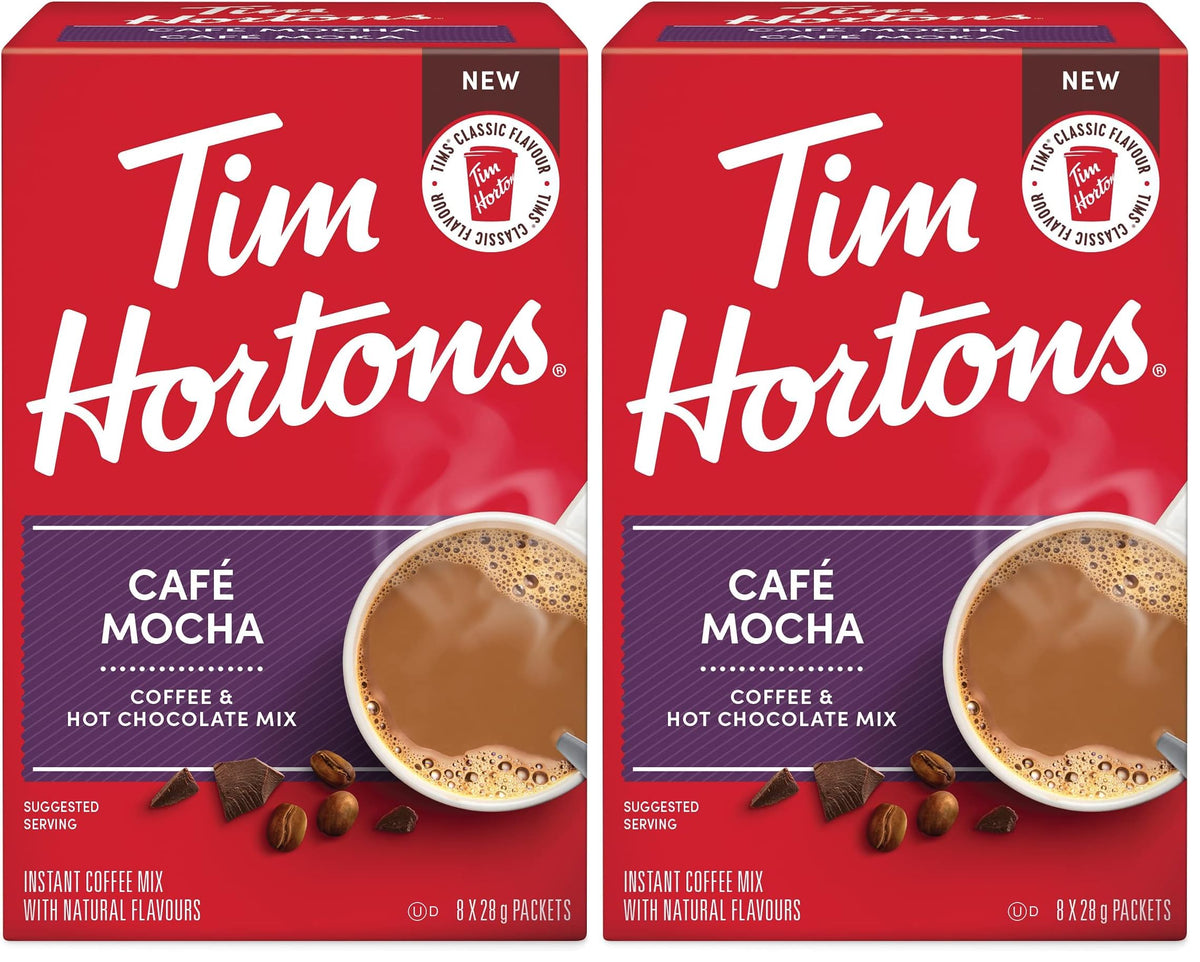 Tim Hortons Café Mocha Packets, 8 Count (Pack of 2)
