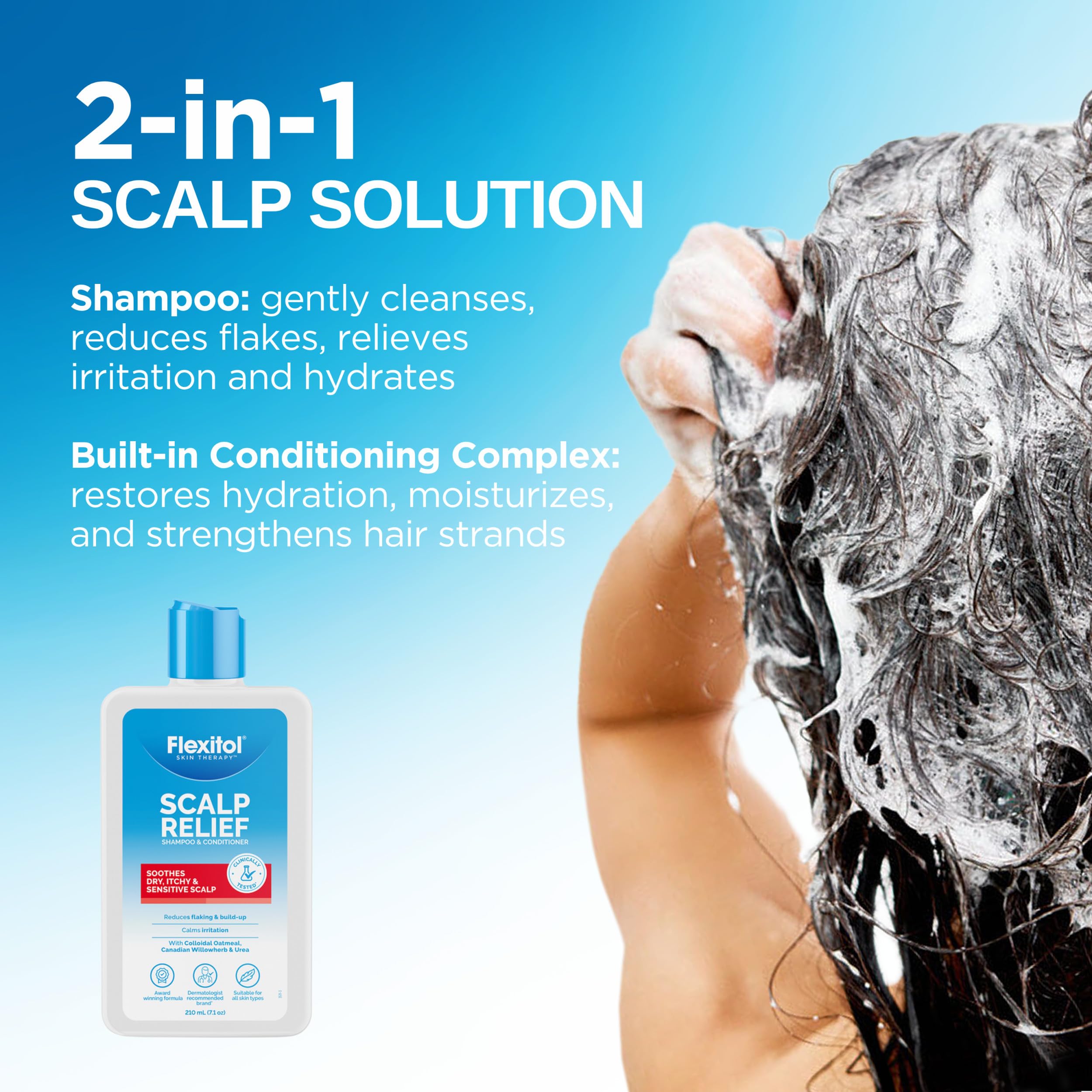 Flexitol Scalp Relief Shampoo & Conditioner for Itchy Scalp – Best Shampoo, Moisturising (210ml)
