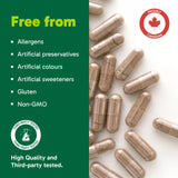 Organika Korean Red Ginseng- 6 Year Old Roots, Energy Support, Stress Support, Warming Effect- 100caps