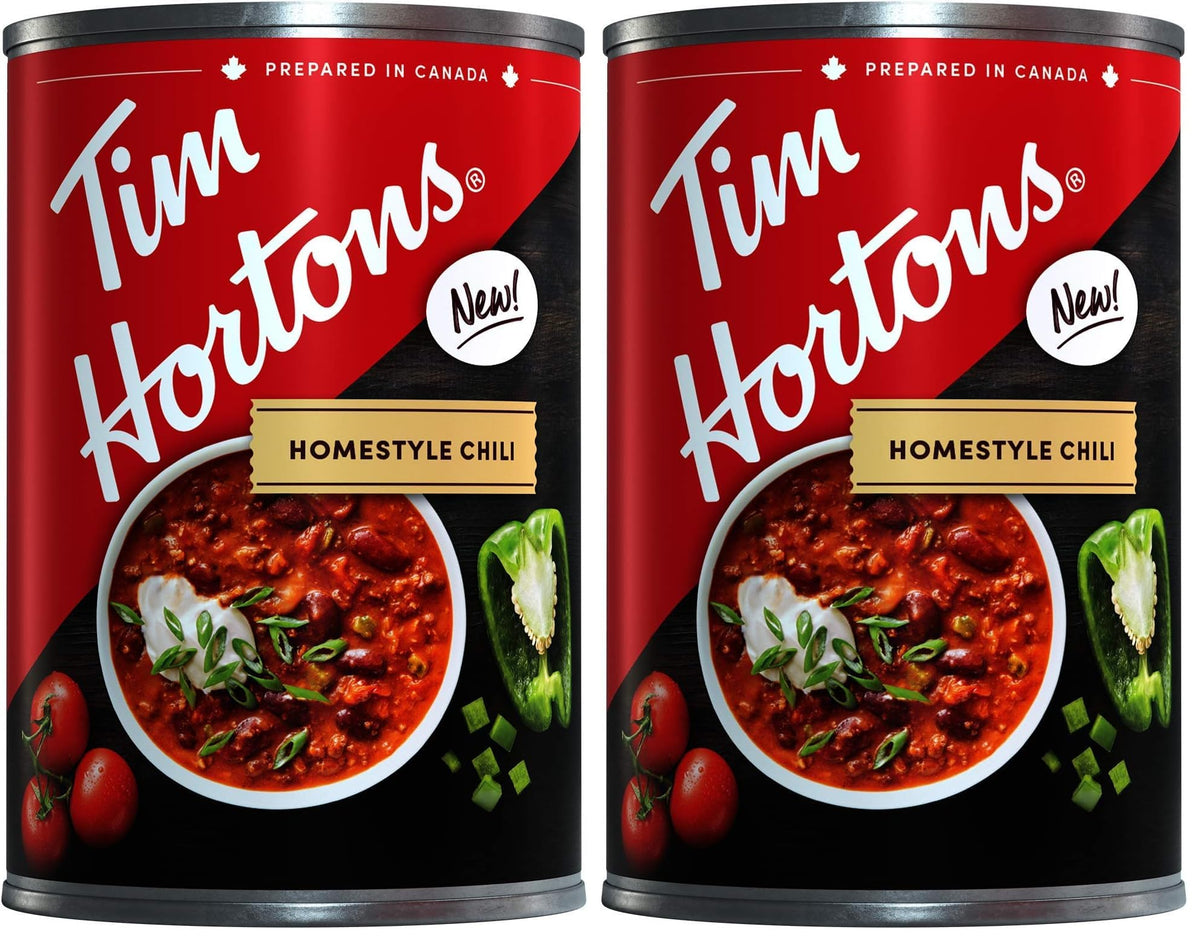 Tim Hortons Homestyle Beef Chili, Ready-to-Serve, 425 g (Pack of 2) - Package May Vary