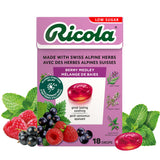 Ricola Berry Medley Herbal Cough Drops with Swiss Alpine Herbs and Low Menthol for Everyday Throat and Voice Care - 18 Count - Throat Lozenges with Low Sugar