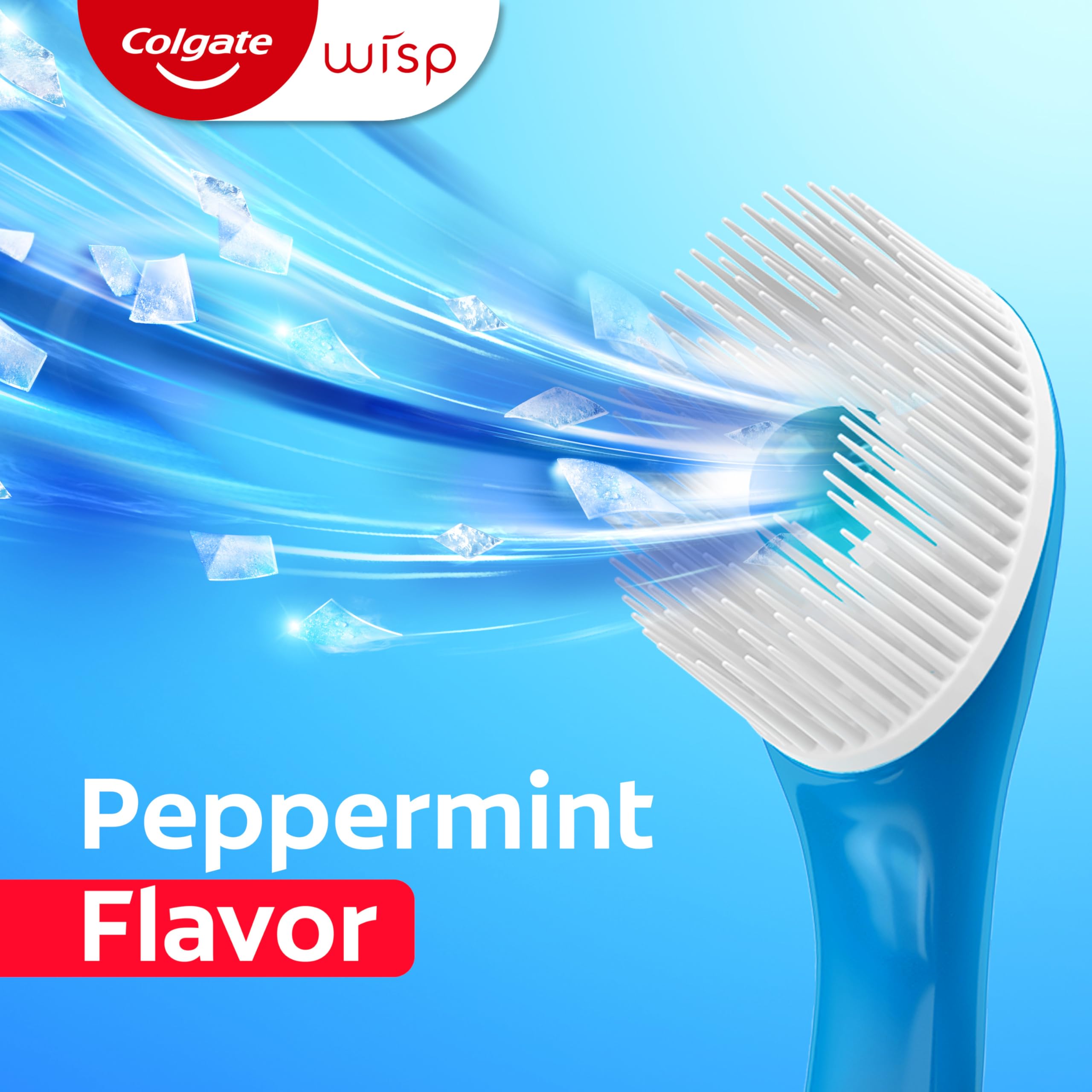 Colgate MaxFresh Wisp Disposable Toothbrushes, Mini Travel Toothbrushes with Soft Bristles for On-the-Go Single Use, Peppermint, 24 Count