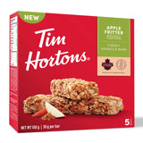 Tim Hortons Apple Fritter Granola Bars, Peanut Free, 5 Count, Imported from Canada)