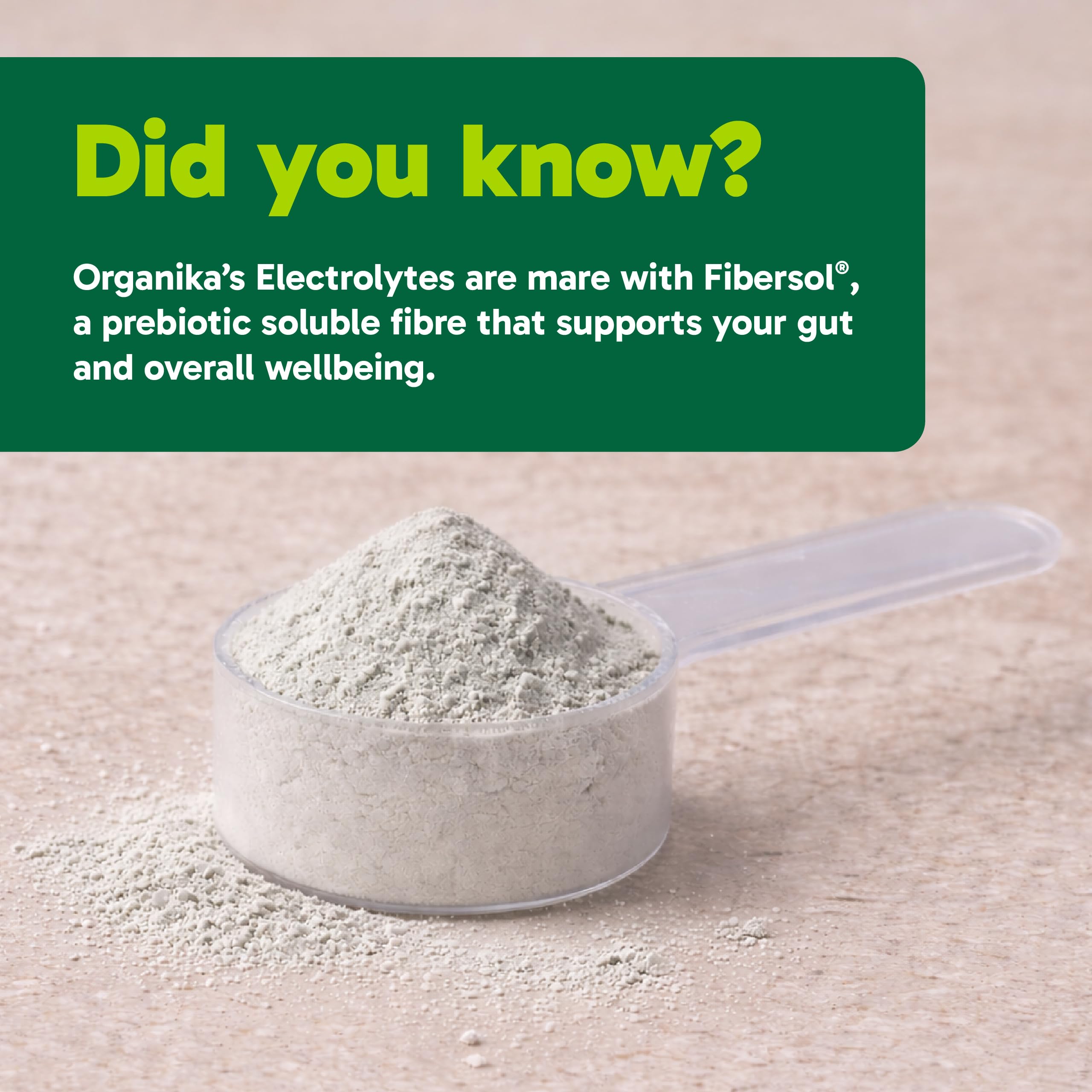 Organika Canadian-Made Electrolytes Powder with Vitamin C & Prebiotic Fibre - Sugar-Free Hydration Drink Mix - Lemon Iced Tea - 210 g - 60 servings