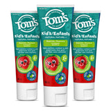 Tom's of Maine Children's Silly Strawberry Natural Fluoride – Anticavity Fluoride Toothpaste for kids – All Natural Fruity Flavor Strawberry Toothpaste kids 90 mL (3 pack)