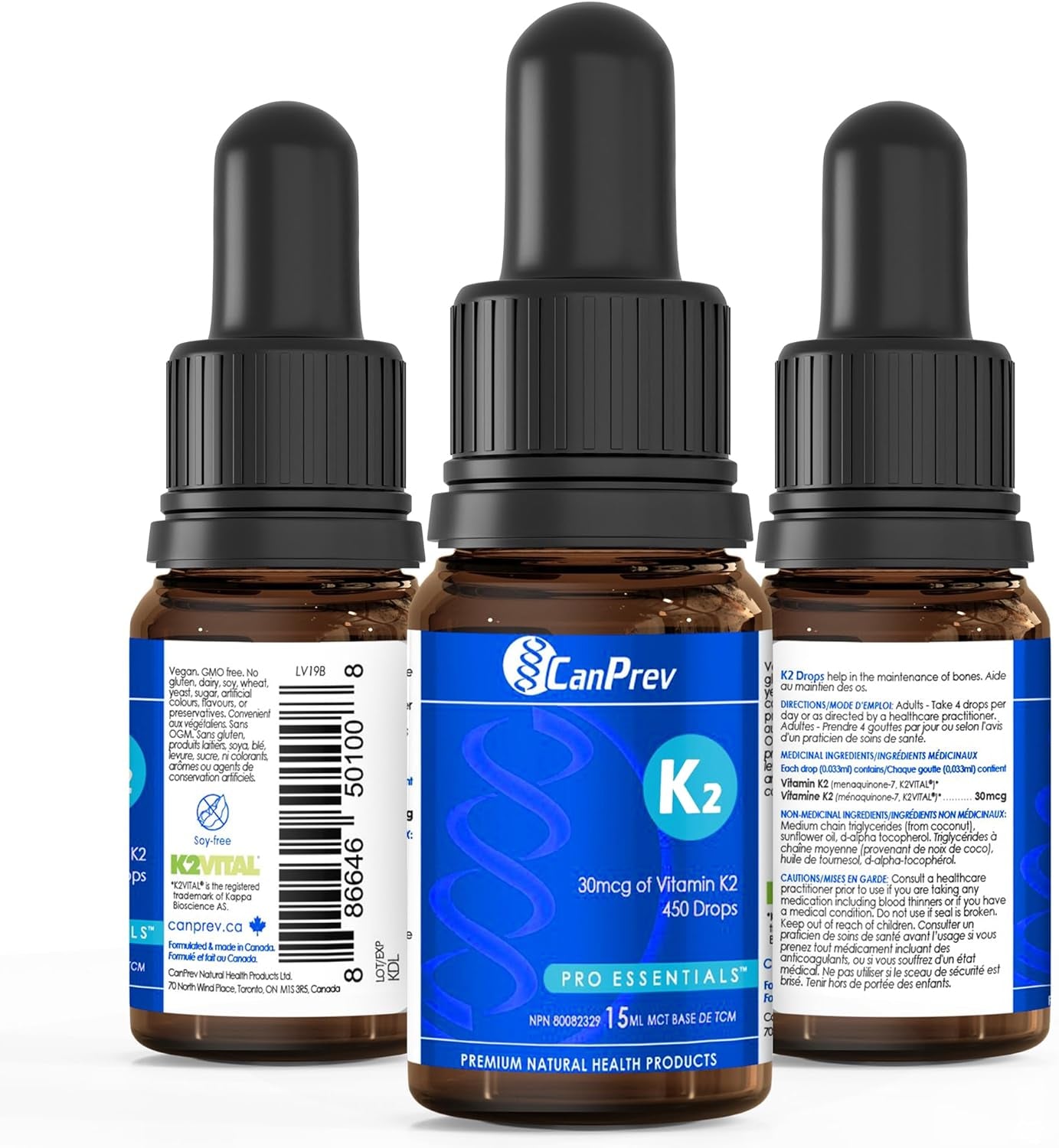 K2 Drops, 15Ml, 300 Servings, 30Mcg MK-7 Vitamin K2 Liquid, Supports Strong Bones & Cardiovascular Wellness, Vegan, Unflavored Formula with MCT Oil for Optimal Calcium Utilization & Absorption