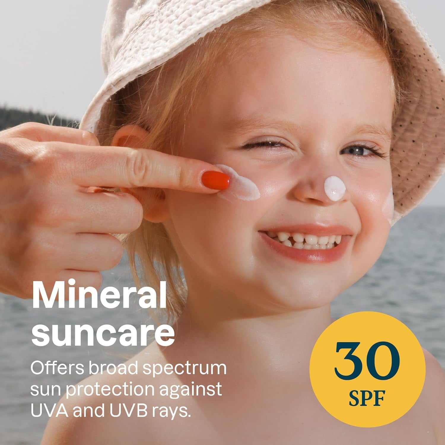 Mineral Sunscreen for Baby and Kids with Sensitive Skin, Made in Canada, EWG Verified, Broad Spectrum UVA/UVB, Dermatologically Tested, Plant and Mineral-Based Formula, Vegan, SPF 30, Unscented, 75 Grams
