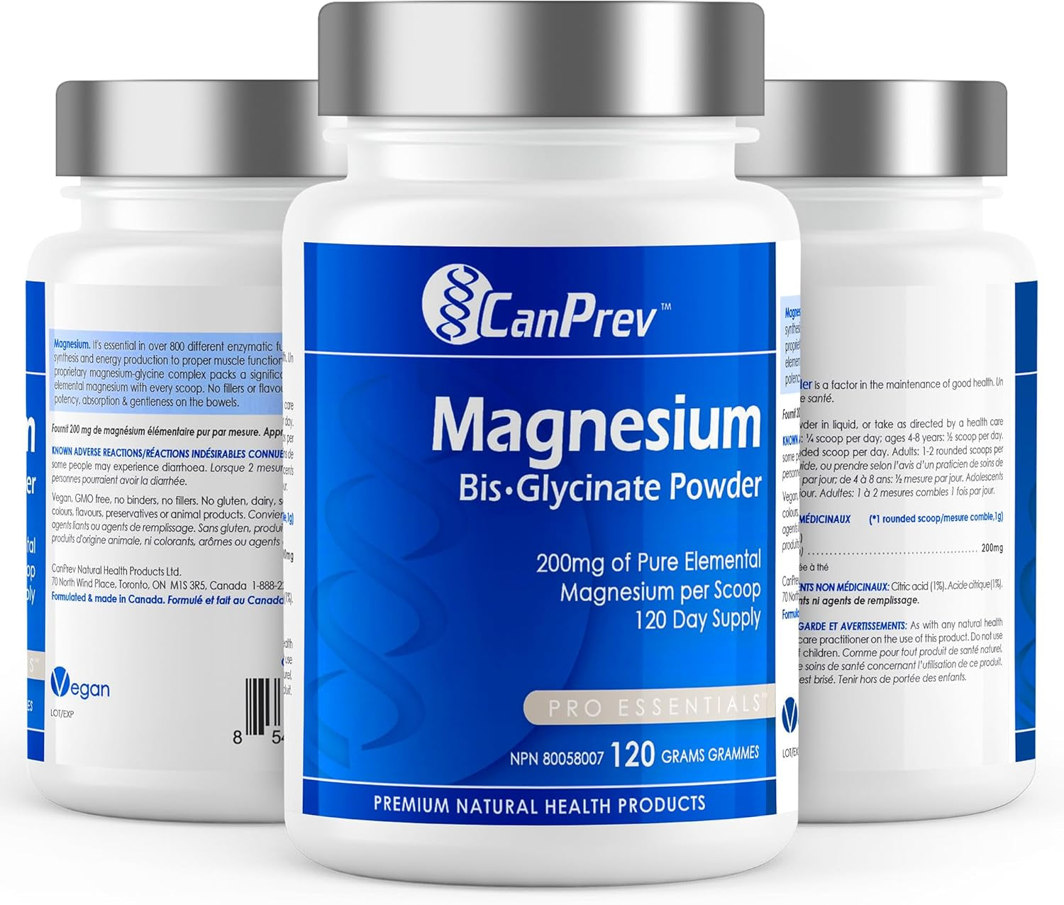 Magnesium Bis-Glycinate Powder 200Mg, 120G 120-Day Supply - Pure Chelated Magnesium Bisglycinate to Support Healthy Bones, Teeth and Muscle Function - Gentle & Easy to Absorb - Vegan Friendly