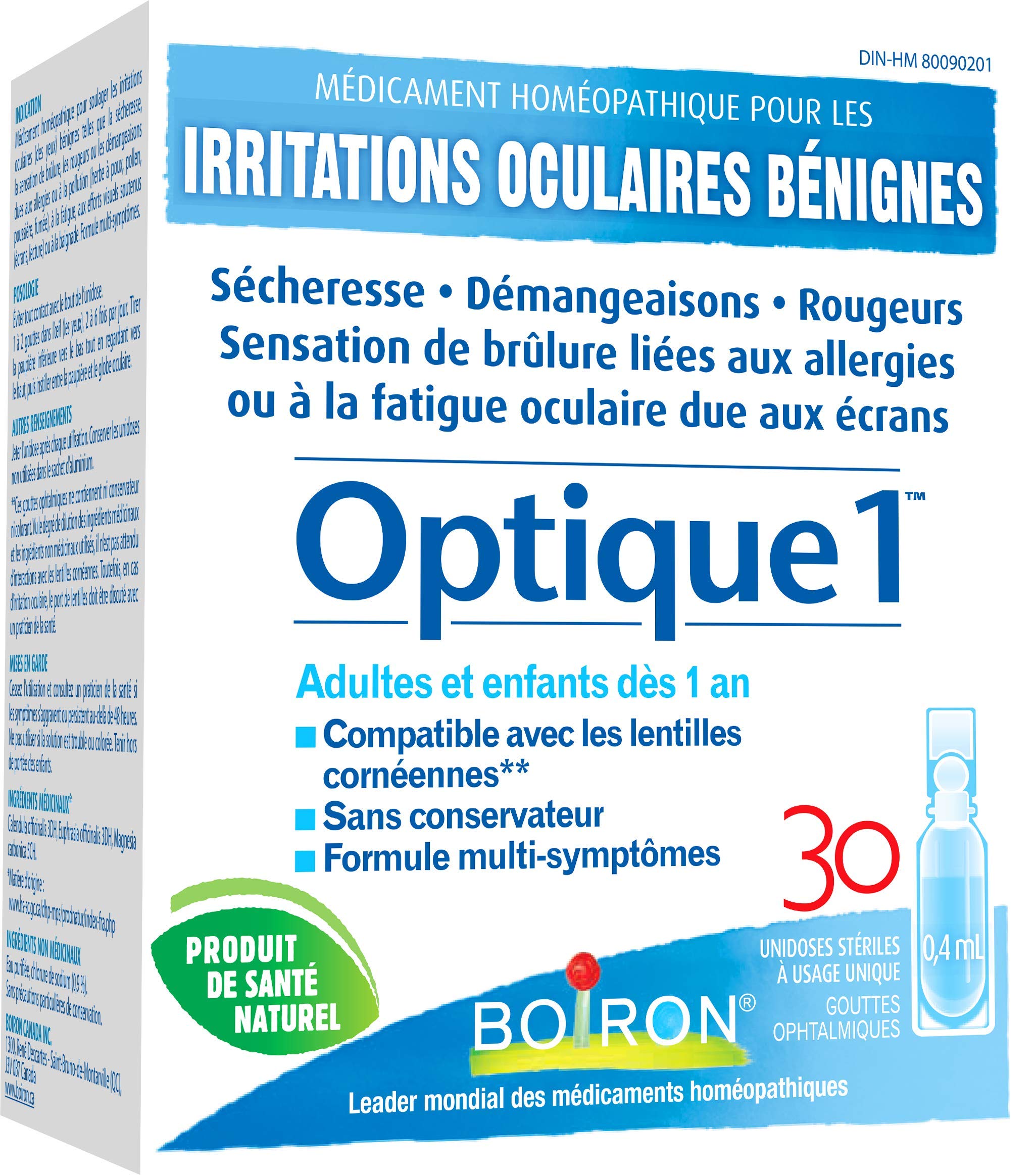 Boiron RhinAllergy for Relief from Allergy Symptoms of Sneezing, Runny Nose, and Itchy Eyes & Optique 1, Eye drops used to relieve minor eye irritations such as dry, itchy or red burning