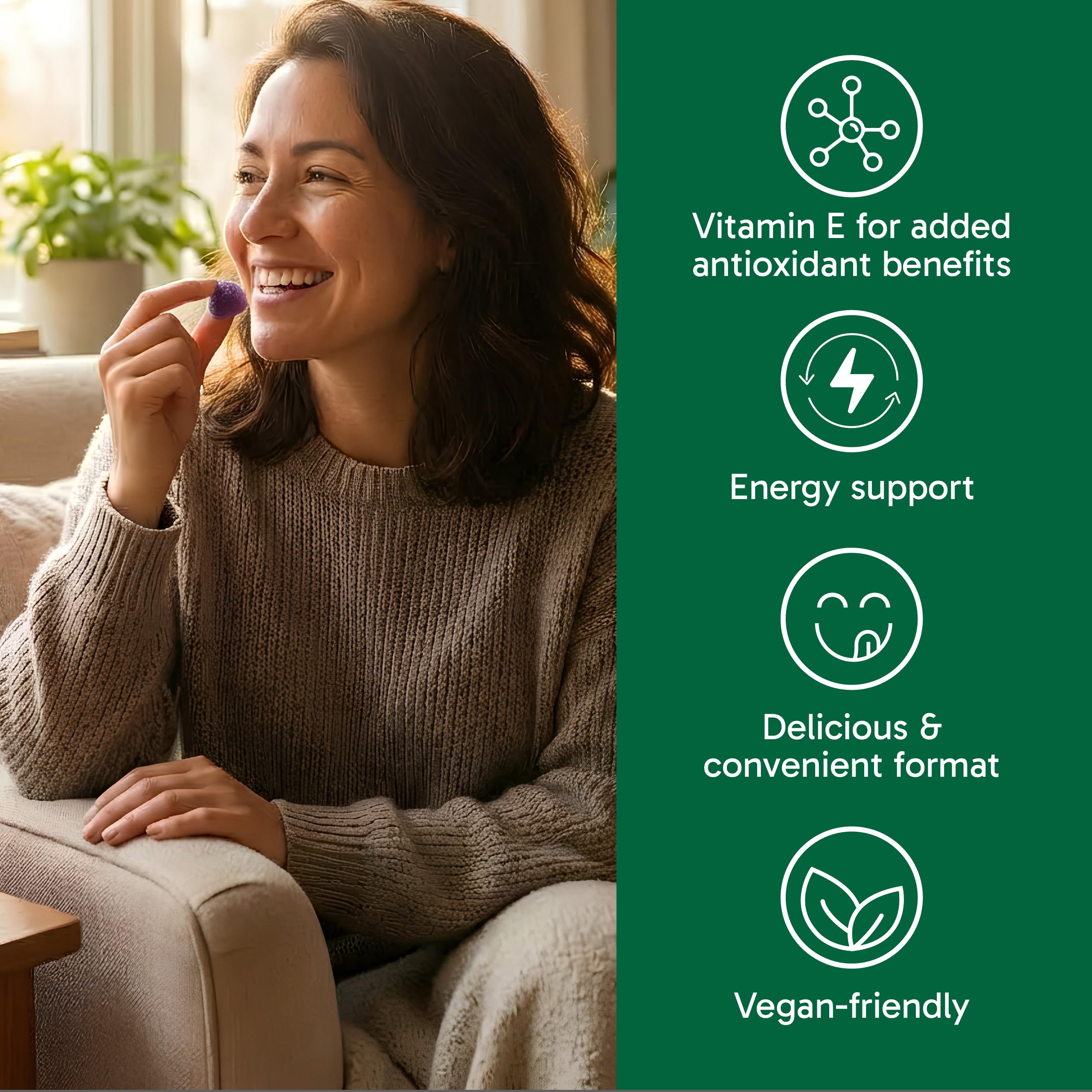 Organika Reishi Mushroom Gummies– Adaptogen for Stress, Immunity & Energy Support | Antioxidant & Liver Health Support | Vegan Mushroom Supplement for Daily Balance |Blueberry Flavour- 60 gummies