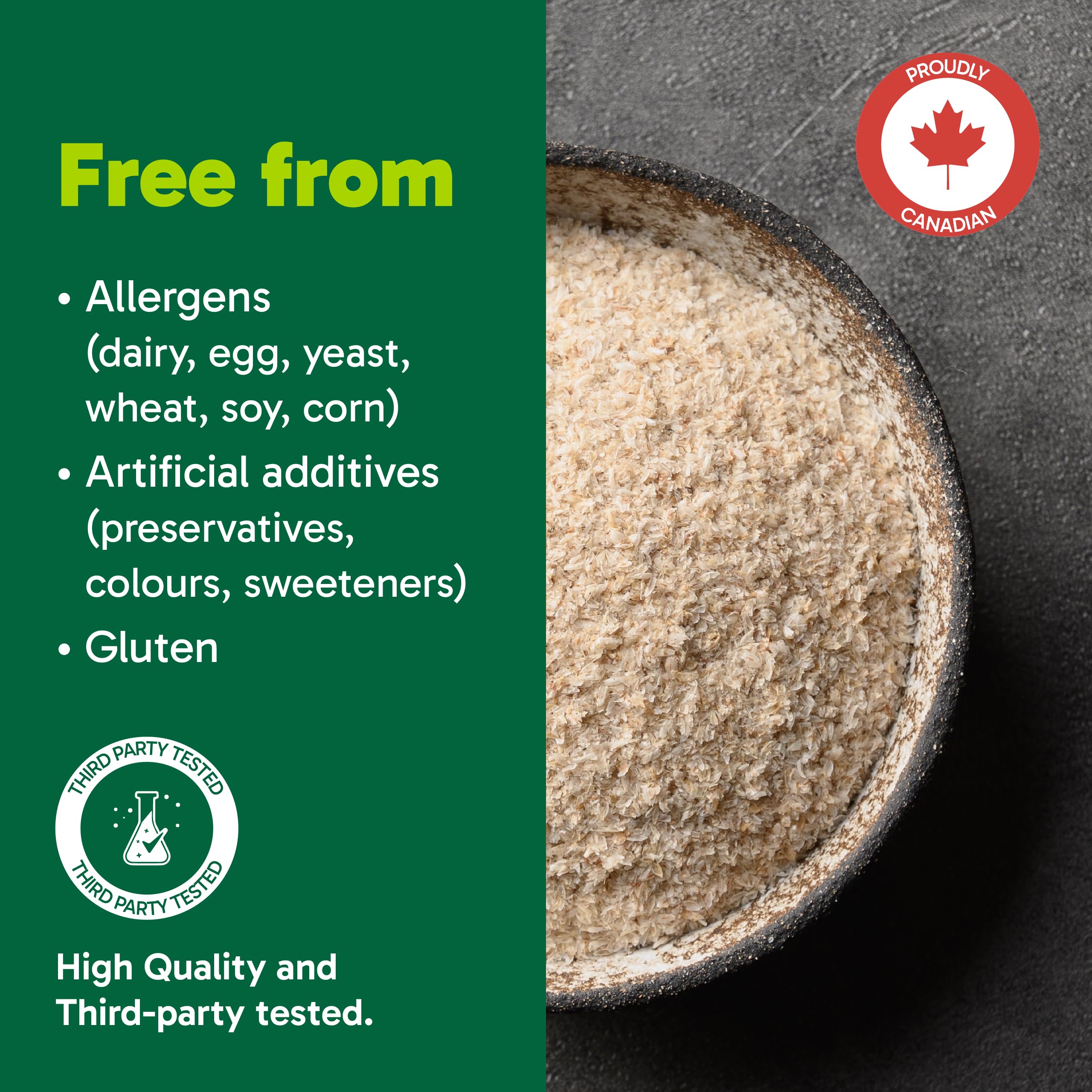 Organika Psyllium Seed Husk Whole- Excellent Source of Fibre, Aids in Digestion and Constipation- 454 G