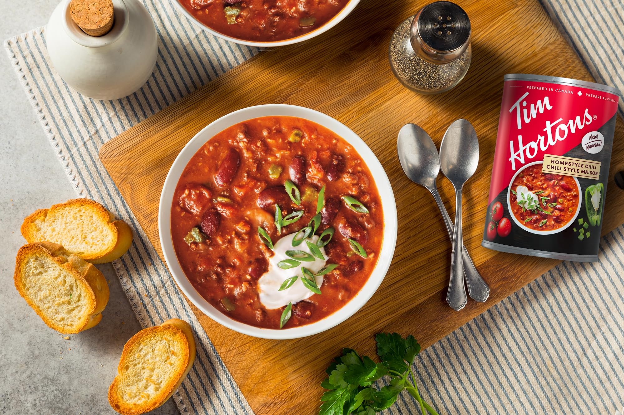 Tim Hortons Homestyle Beef Chili, Ready-to-Serve, 425 g (Pack of 2) - Package May Vary
