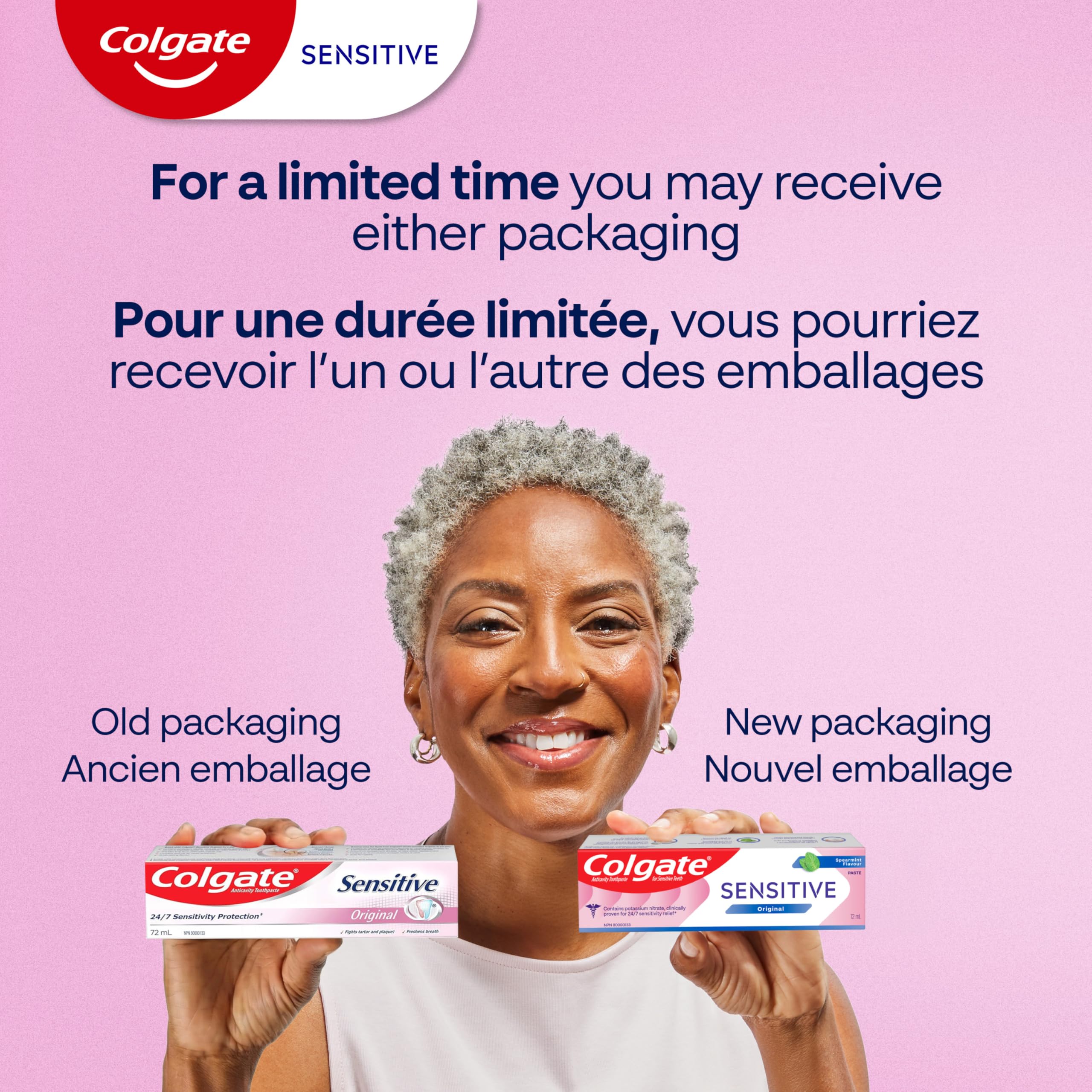 Colgate Sensitive Toothpaste for Sensitive Teeth, 1 Pack, Anticavity Toothpaste with Fluoride and Potassium Nitrate, Helps Prevent Bad Breath, Cavities, and Tartar Buildup, Spearmint, 72 mL
