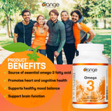 Orange Naturals - Omega-3 Fish Oil, 90 Softgels 90-Day Supply - Enhanced Brain & Cardio Health, Triple Strength Essential Fatty Acids, Non-GMO, High Potency EPA DHA, Support Heart & Cognitive Function