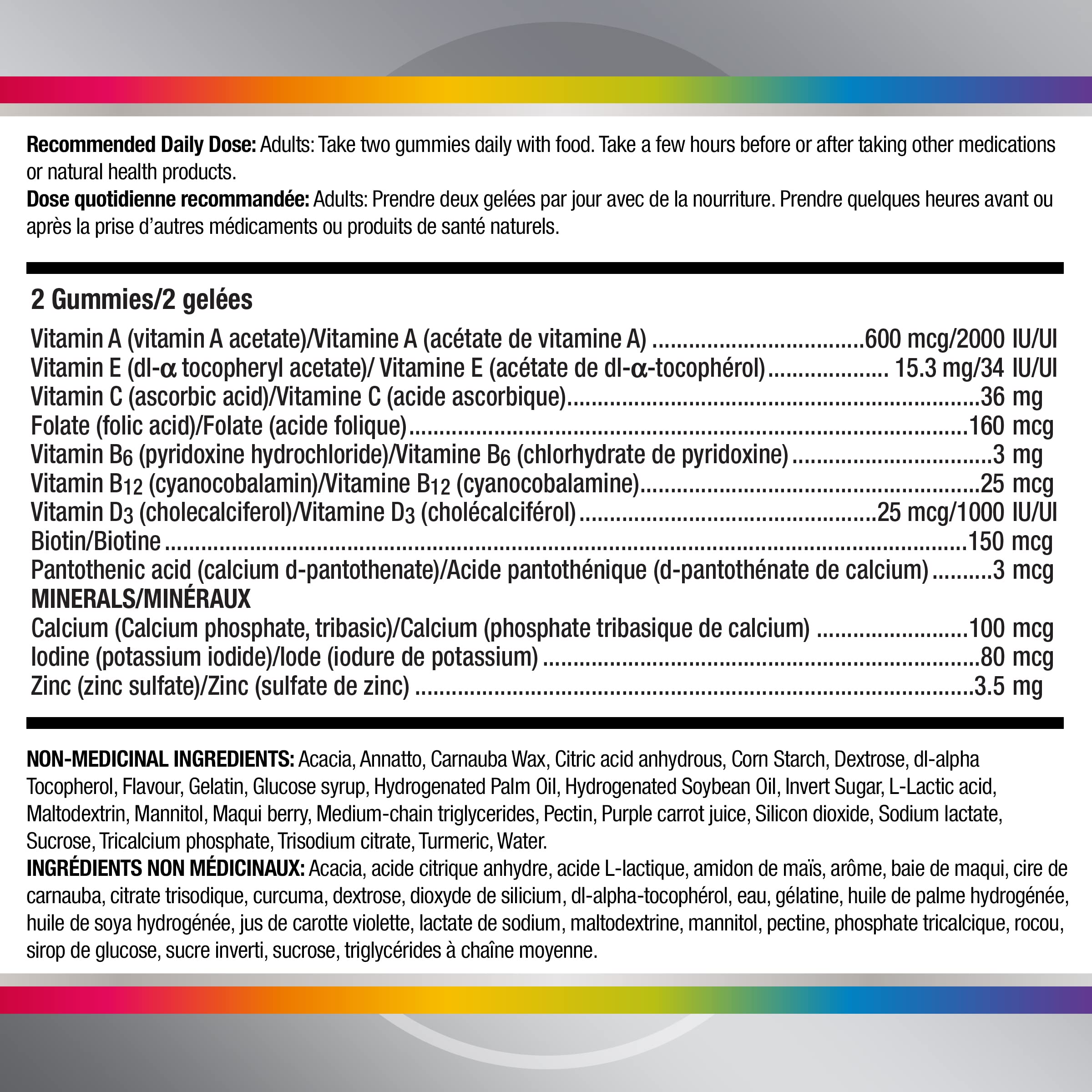 Centrum Women 50 Plus MultiGummies, Multivitamins/Minerals Gummies for Women 50+, Cherry, Berry, and Orange Flavours, 120 Gummies (Packaging May Vary)