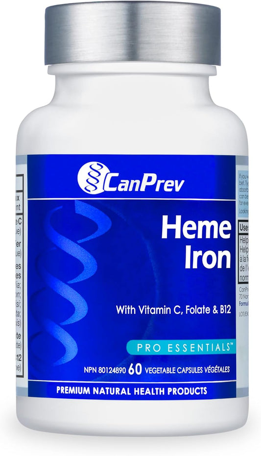 - Heme Iron, 60 V-Caps 60-Day Supply with Vitamin C, Folate and B12 - Non-Gmo & Gluten-Free - Helps to Form Red Blood Cells and Support Normal Early Fetal Development