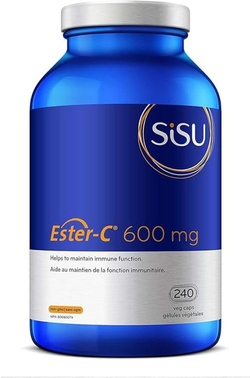 Ester-C 600Mg Capsules, 24-Hour Immune Support Vitamin C, Less Acidic, Better Absored & Rentained than Other Forms of Vitamin C, 120 VC, Vegan, Non-Gmo, Gluten Free, Dairy Free, Soy Free