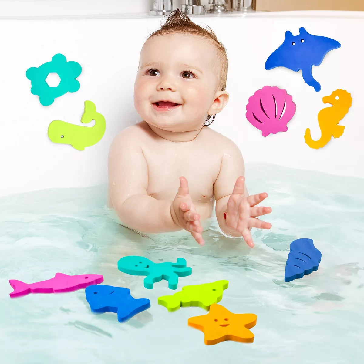 Funplay Foam under the Sea Bath Buddies - 13Pc