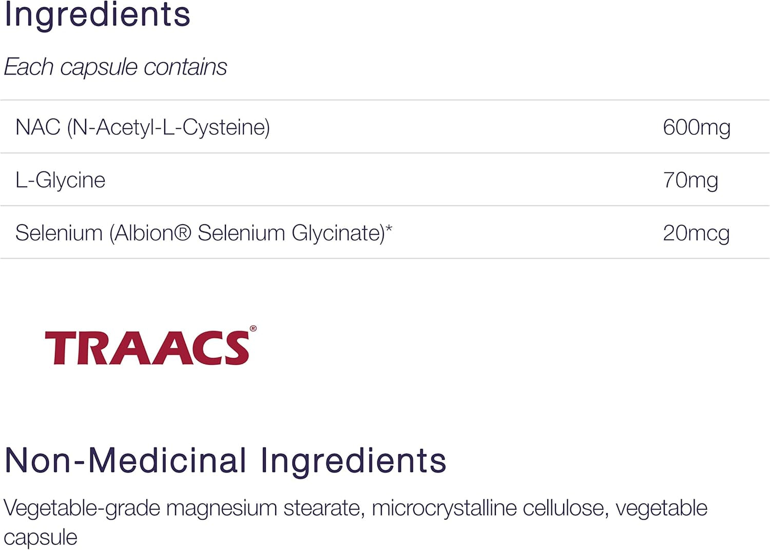 NAC+ N-Acetyl-L-Cysteine Supplement, 120 V-Caps - 600Mg NAC with L-Glycine & Selenium - Promotes Healthy Glutathione Levels, Immune Support, Liver Function & Oxidative Balance