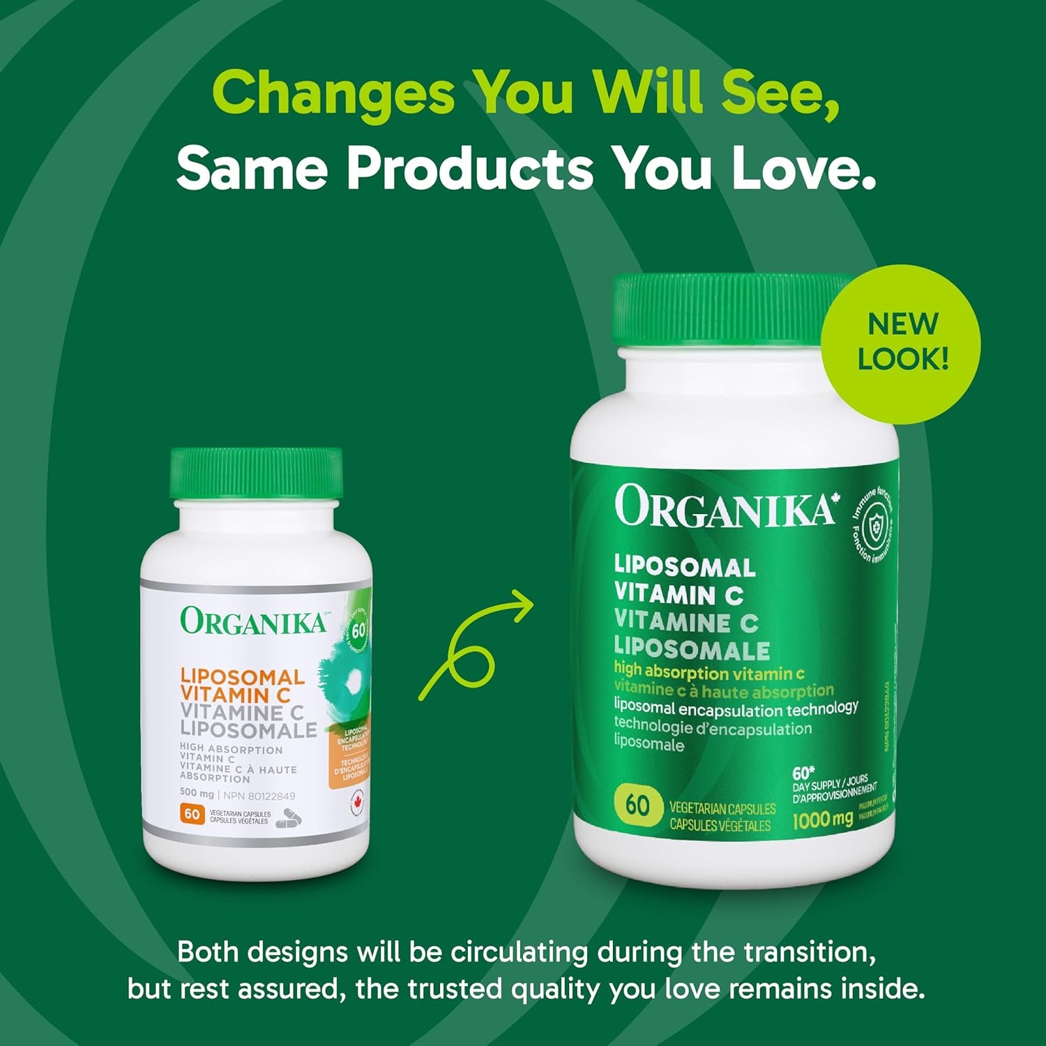 Canadian-Made Liposomal Vitamin C 500Mg- High Absoprtion for Superior Bioavailability, Immunity- 60Vcaps