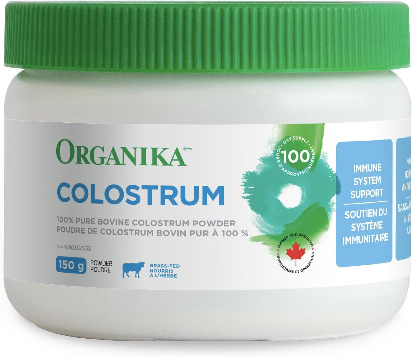 Canadian-Made Colostrum (Bovine)- Immune Support, Grass-Fed- 150G