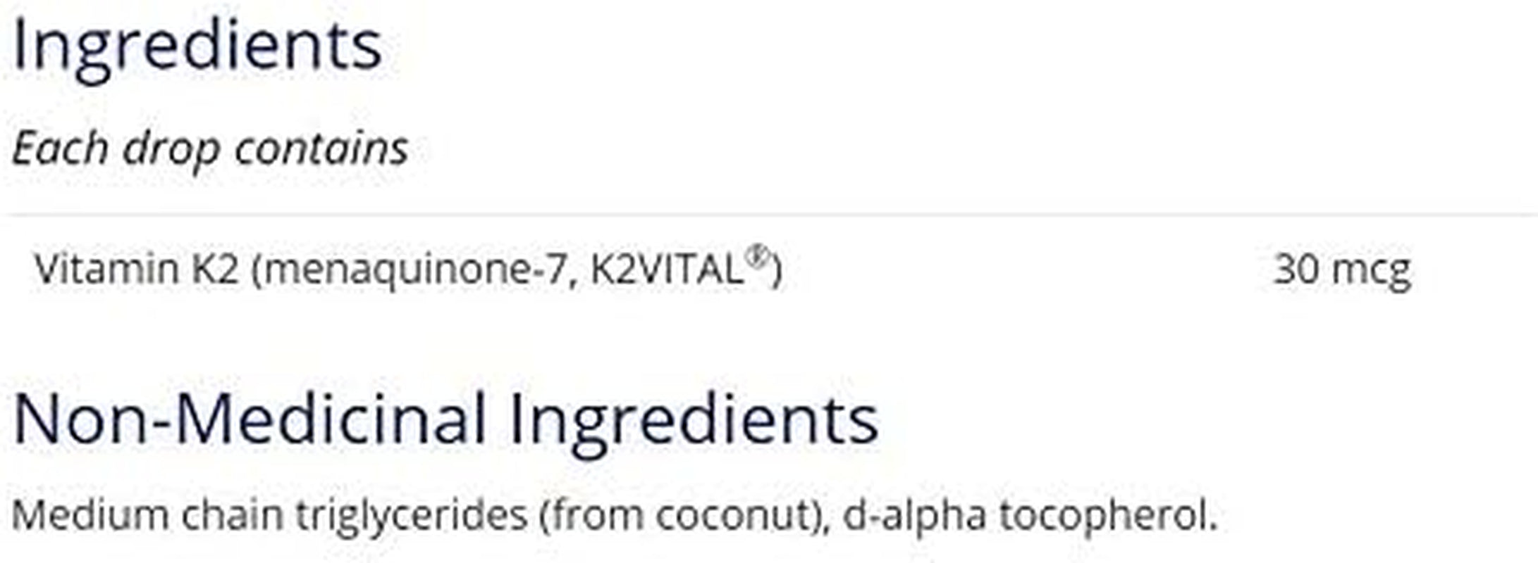 K2 Drops, 15Ml, 300 Servings, 30Mcg MK-7 Vitamin K2 Liquid, Supports Strong Bones & Cardiovascular Wellness, Vegan, Unflavored Formula with MCT Oil for Optimal Calcium Utilization & Absorption