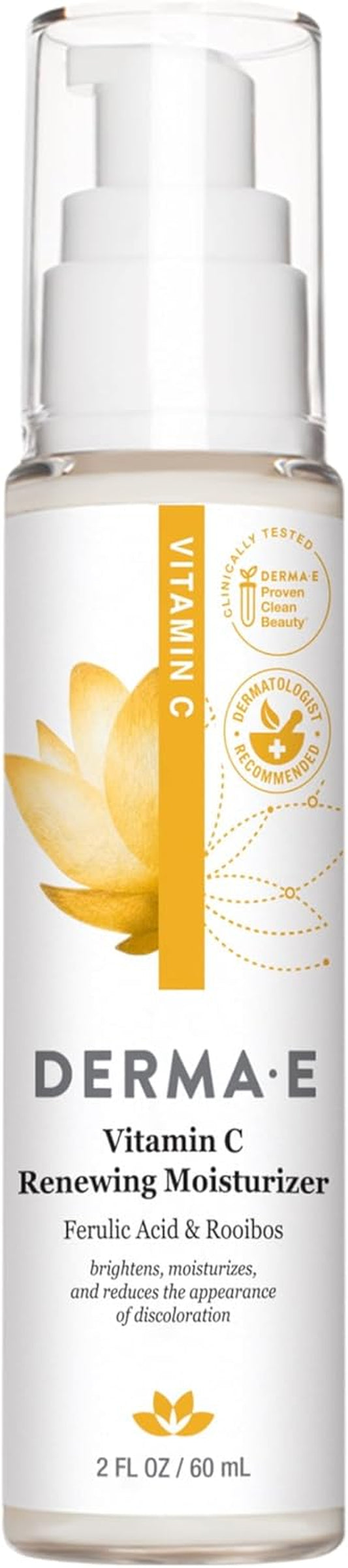 Vitamin C Renewing Moisturizer – Brightening and Hydrating Facial Skin Renewing Cream – Anti-Aging Facial Moisturizer and Day Cream, 2 Oz